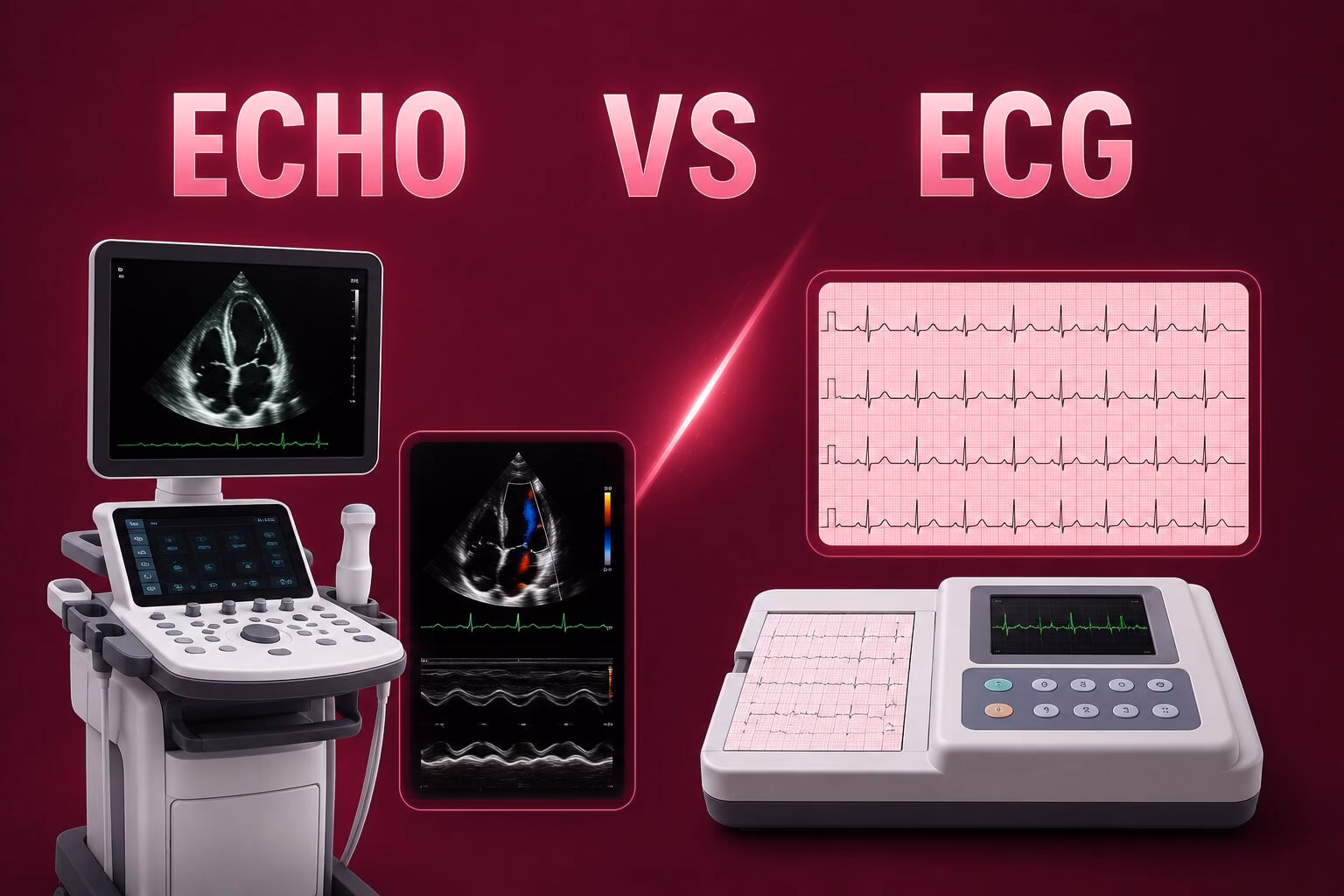Echo vs ECG